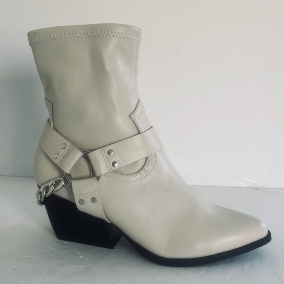 DV Dolce Vita Women's Keeler Harness Moto Engineer Chain Heeled Boots Size 9 NEW - Picture 5 of 11